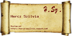 Hercz Szilvia névjegykártya
